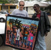 With batik artist Kimbo